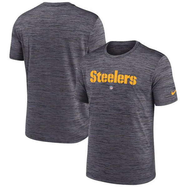 Men's Pittsburgh Steelers Black Velocity Performance T-Shirt